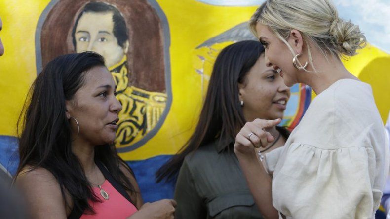 Ivanka Trump se reúne con migrantes venezolanos en Colombia