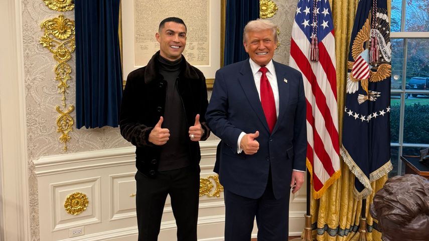 Cristiano Ronaldo participa de una cena en la Casa Blanca