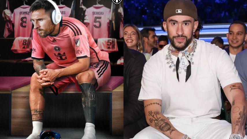 Bad Bunny aparece entre los artistas favoritos de Lionel Messi
