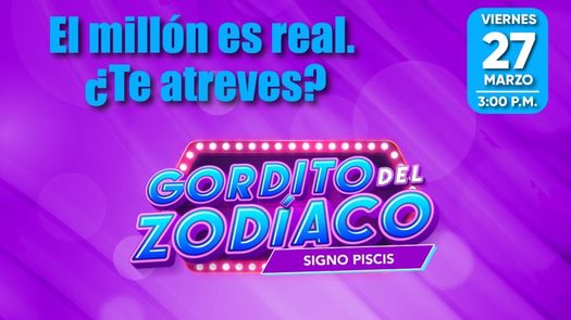 Gordito del Zodíaco del 27 de marzo de 2026. Gordito del Zodíaco del 27 de marzo de 2026.