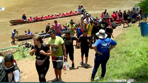Migrantes llegando al Darién. Migrantes llegando al Darién.