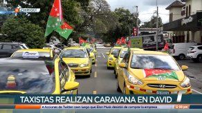 Taxistas realizan caravana pacífica en Chiriquí