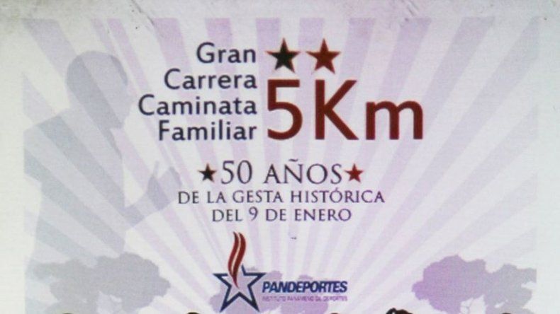 Carrera Caminata en honor a los mártires del  9 enero este domingo