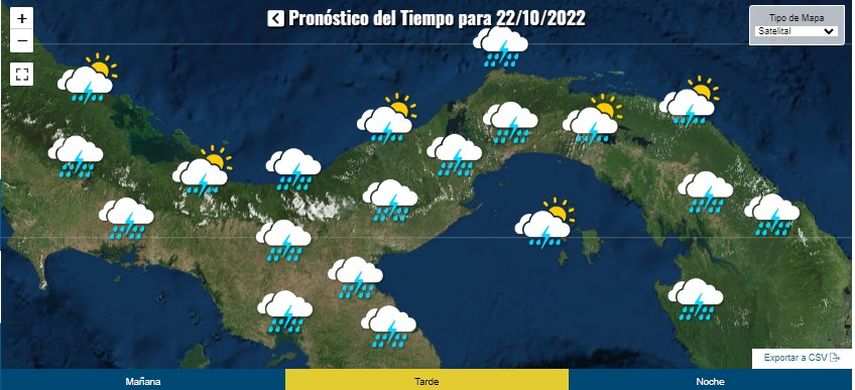 Clima durante la tarde 