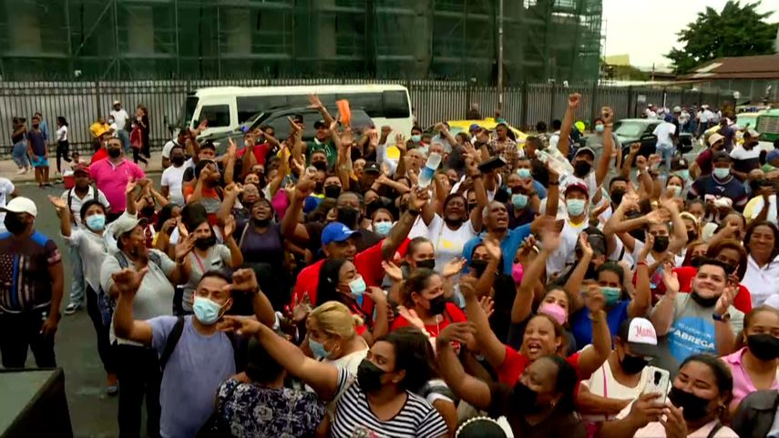 La concentración a favor del alcalde