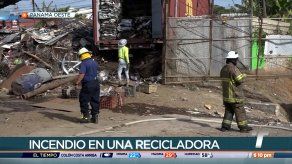 Un incendio se registró en una empresa de reciclaje en La Chorrera