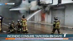 Incendio consume tapicería en David