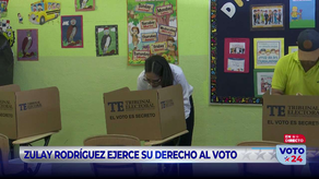 Zulay Rodríguez ejerce su derecho al voto en las elecciones en Panamá 2024