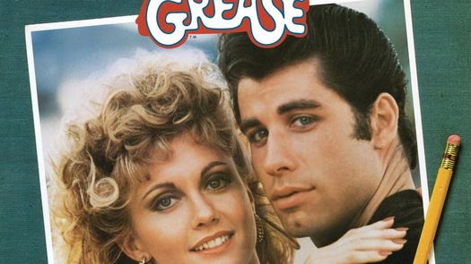 Afiche de Grease en el que aparecen Olivia Newton-John y John Travolta.