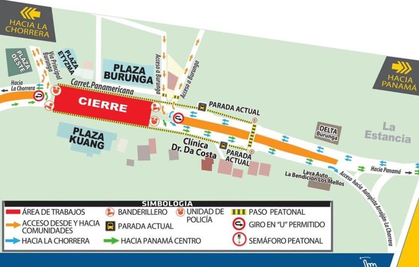 Cierre de la carretera Panamericana.