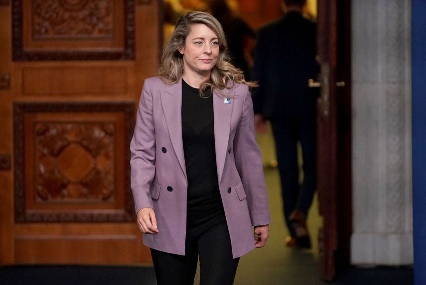 La ministra de Relaciones Exteriores de Canadá
