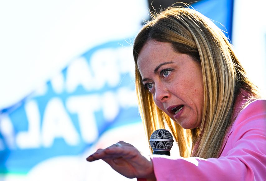 La líder del partido italiano de extrema derecha Fratelli dItalia (Hermanos de Italia)