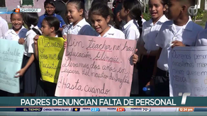 Estudiantes piden docente en inglés para su escuela bilingüe.