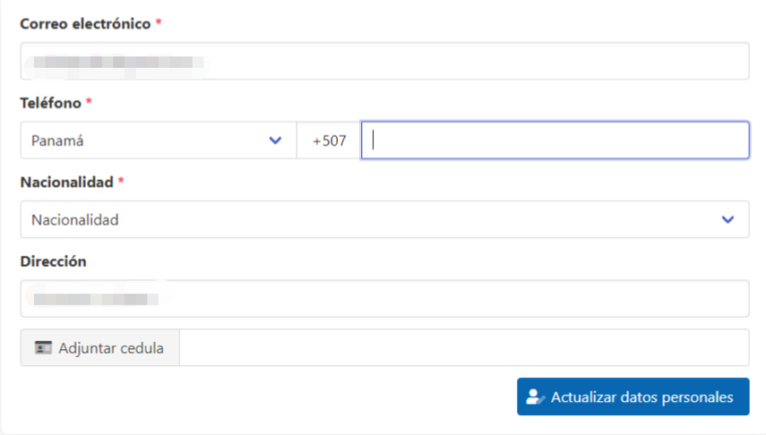 Paso 1: Datos personales.