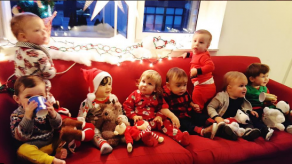 Hermosas postales navideñas con bebés