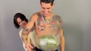 Lenny Tavárez vive la experiencia de concebir con una sandía