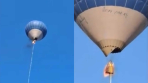 Dos personas mueren en incendio dentro del un globo aerostático en México
