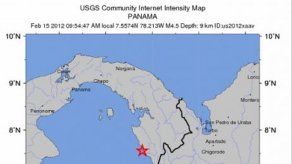 Se registra sismo en Darién de 4.5 grados