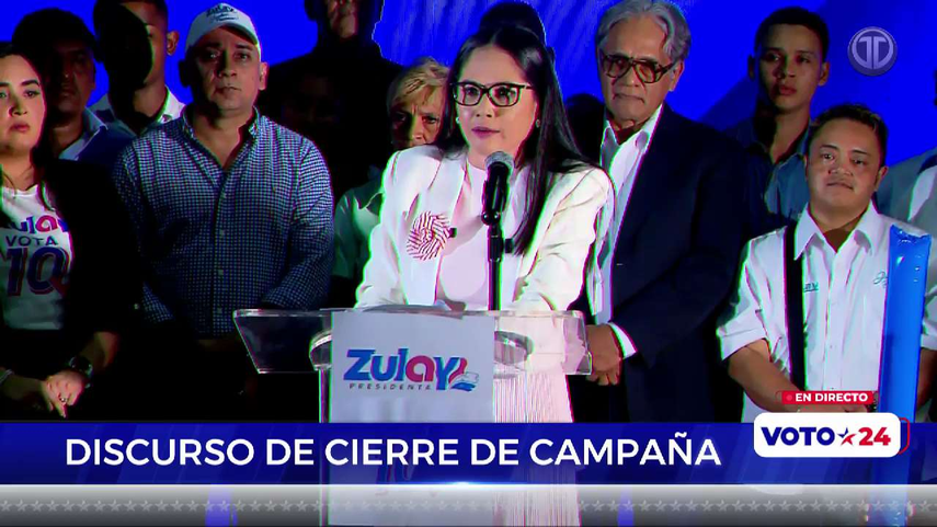 Zulay Rodríguez en su cierre de campaña