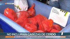 Ministro asegura que cabezas de cerdo no están incluidas las bolsas navideñas