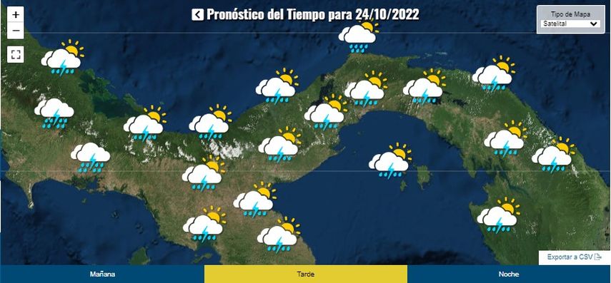 Clima durante la tarde 