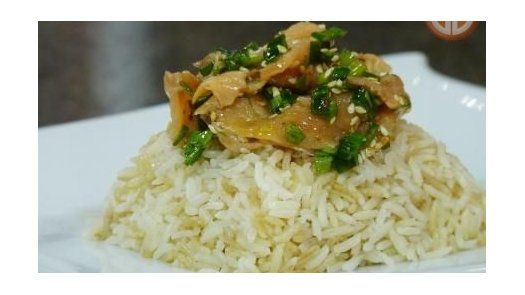 Ensalada de Arroz con salmón ahumado