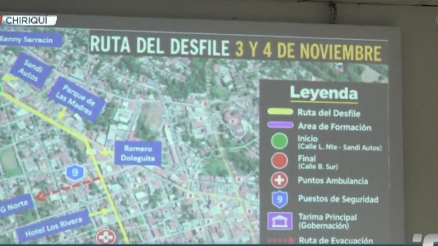Conozca las rutas de los desfiles patrios en Chiriqui.&nbsp;