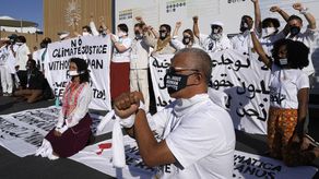 En la COP27, las protestas son poco habituales y de pequeño tamaño.