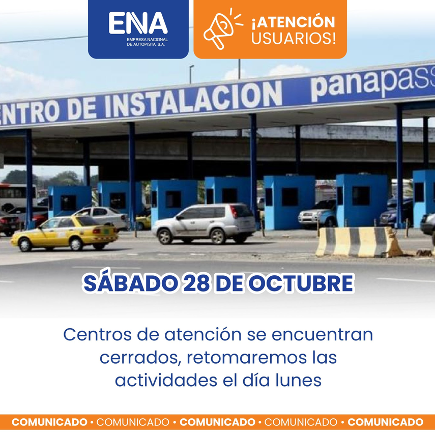 Comunicado de ENA Corredores. Comunicado de ENA Corredores.