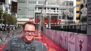 Alex Medela en el estreno de This is it