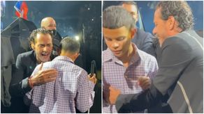 Marc Anthony se baja del escenario y le canta a un fan no vidente