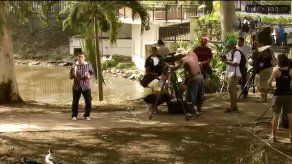 Backstage de los promocionales de Pelaos con Salsa