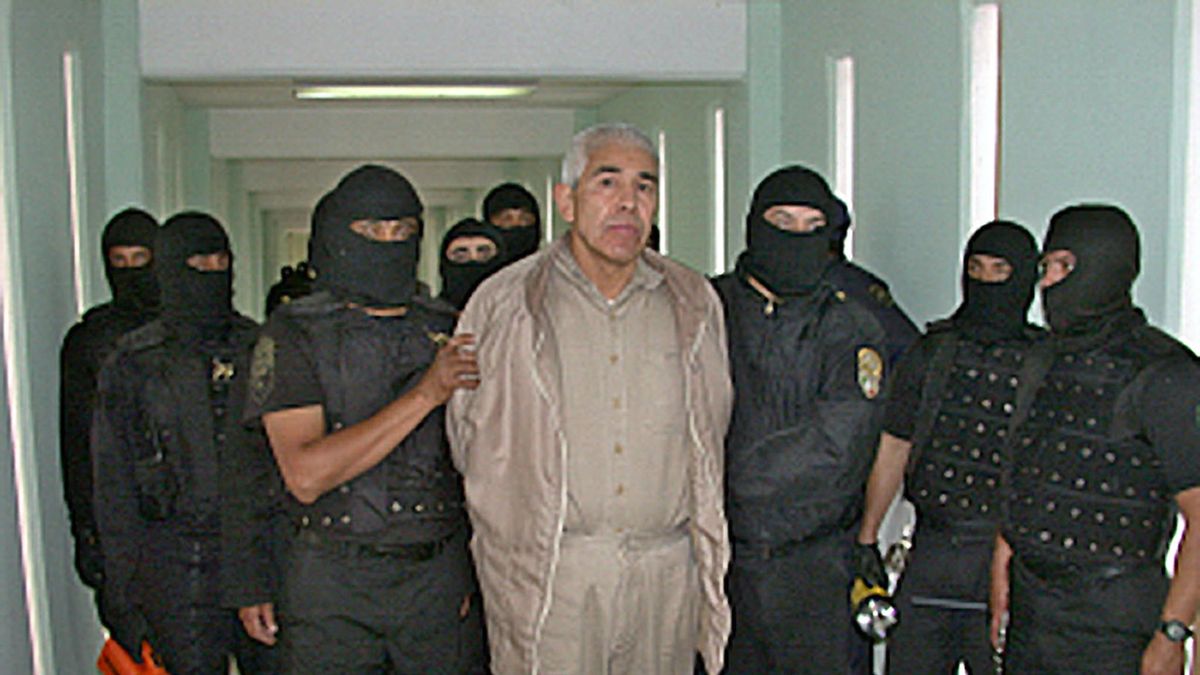 Rafael Caro Quintero, tras un operativo en la cárcel de Puente Grande, en Guadalajara, Jalisco, a 450 Km al oeste de Ciudad de México, el 29 de enero de 2005.