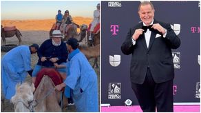 Camello no podía pararse por el peso de Raúl De Molina