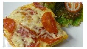 Lasagna de Carne y peperoni.