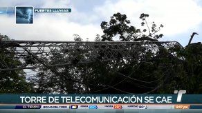 Torre de telecomunicaciones cae sobre una vivienda en La Chorrera