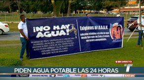 Residentes de Panamá Oeste protestan por falta de agua potable