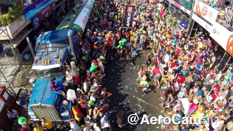 Imágenes aéreas del primer día de culecos en Las Tablas