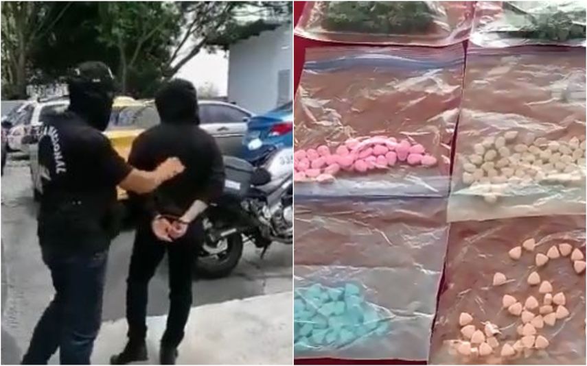 La Policía Nacional informó que entre la dorga decomisada podría haber marihuana