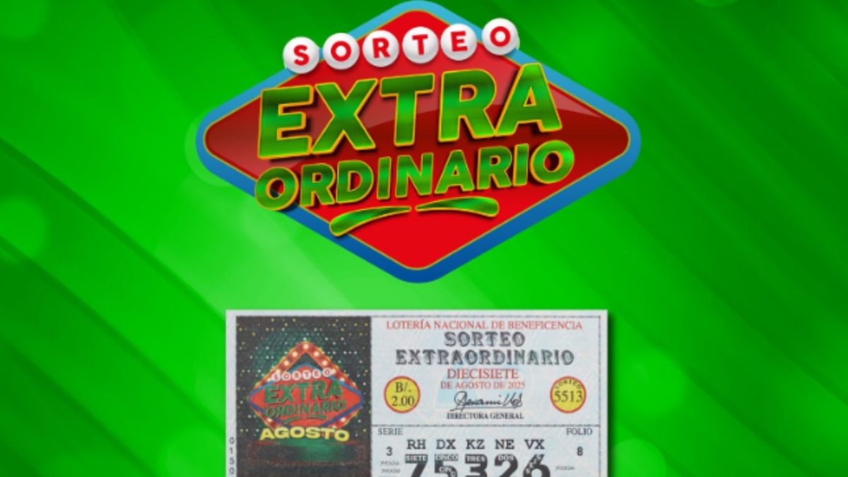 Sorteo Extraordinario de la Lotería Nacional de Panamá.