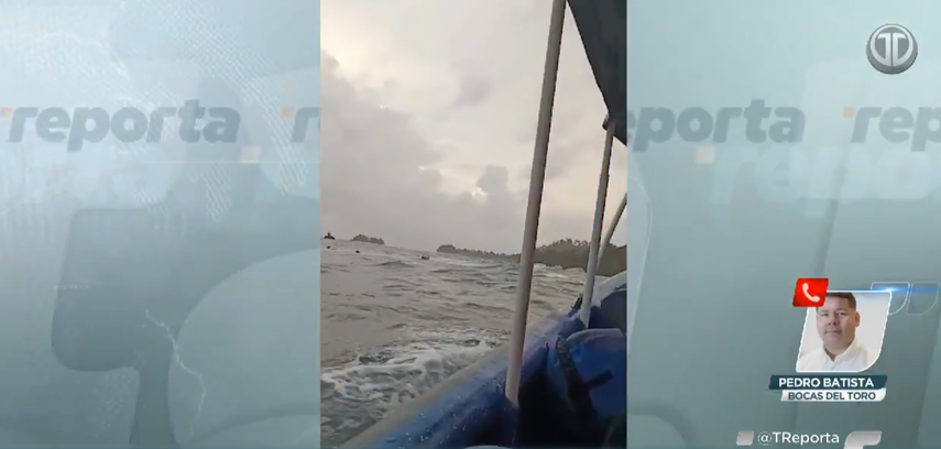 Embarcación con pasajeros se vuelca en Ngäbe Buglé por fuertes oleajes.