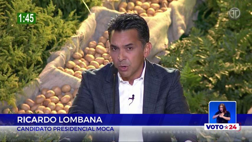 &nbsp;Ricardo Lombana en el debate presidencial por el agro.