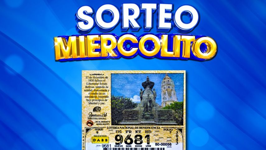 Sorteo miercolito de la Lotería Nacional del 17 de diciembre de 2025.