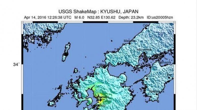 Fuerte sismo de magnitud 6,4 en el sudoeste de Japón