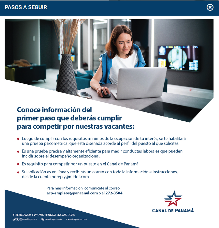 Un paso primordial para el postulante es la realización de prueba psicométrica, la cual está diseñada de acuerdo con el perfil del puesto al que se postula el candidato. Un paso primordial para el postulante es la realización de prueba psicométrica, la cual está diseñada de acuerdo con el perfil del puesto al que se postula el candidato.