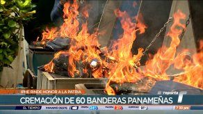 60 banderas en mal estado fueron cremadas en el IPHE