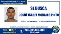 Ministerio Público busca a Josué Isabel Morales Pinto Ministerio Público busca a Josué Isabel Morales Pinto