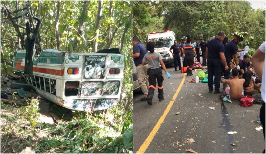 Vistas del accidente de tránsito en Capira.