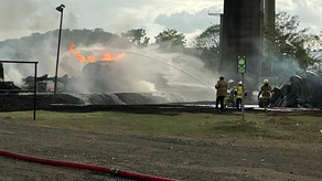Empresa Panama Oil Terminals emite comunicado tras incendio en el Puente de las Américas.