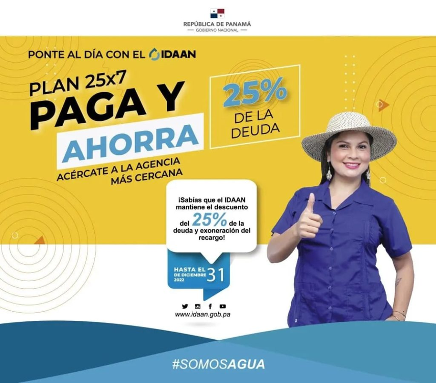 IDAAN: últimos días del plan Paga y Ahorra